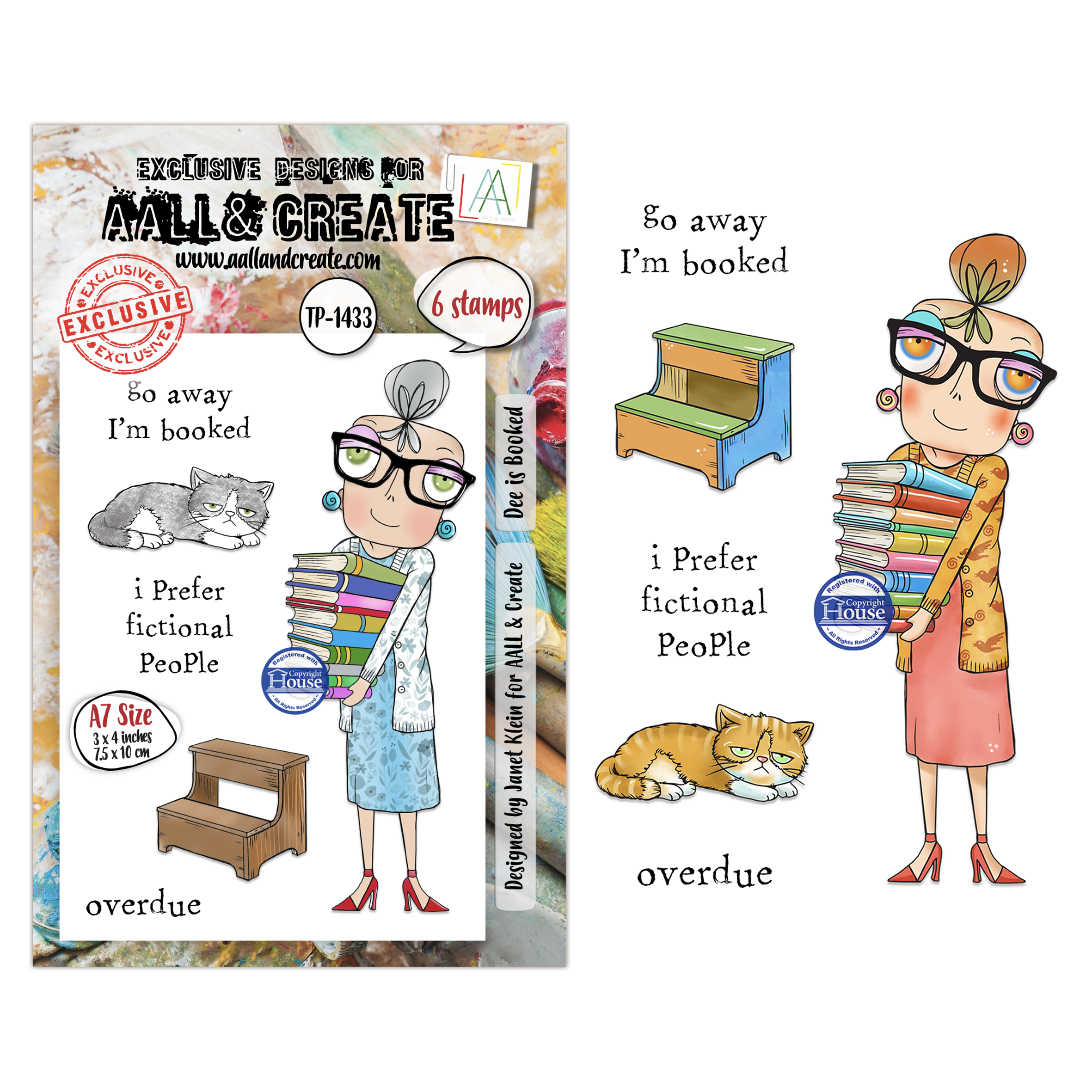 AALL and Create - A7 - Stamp Set - Dee is Booked