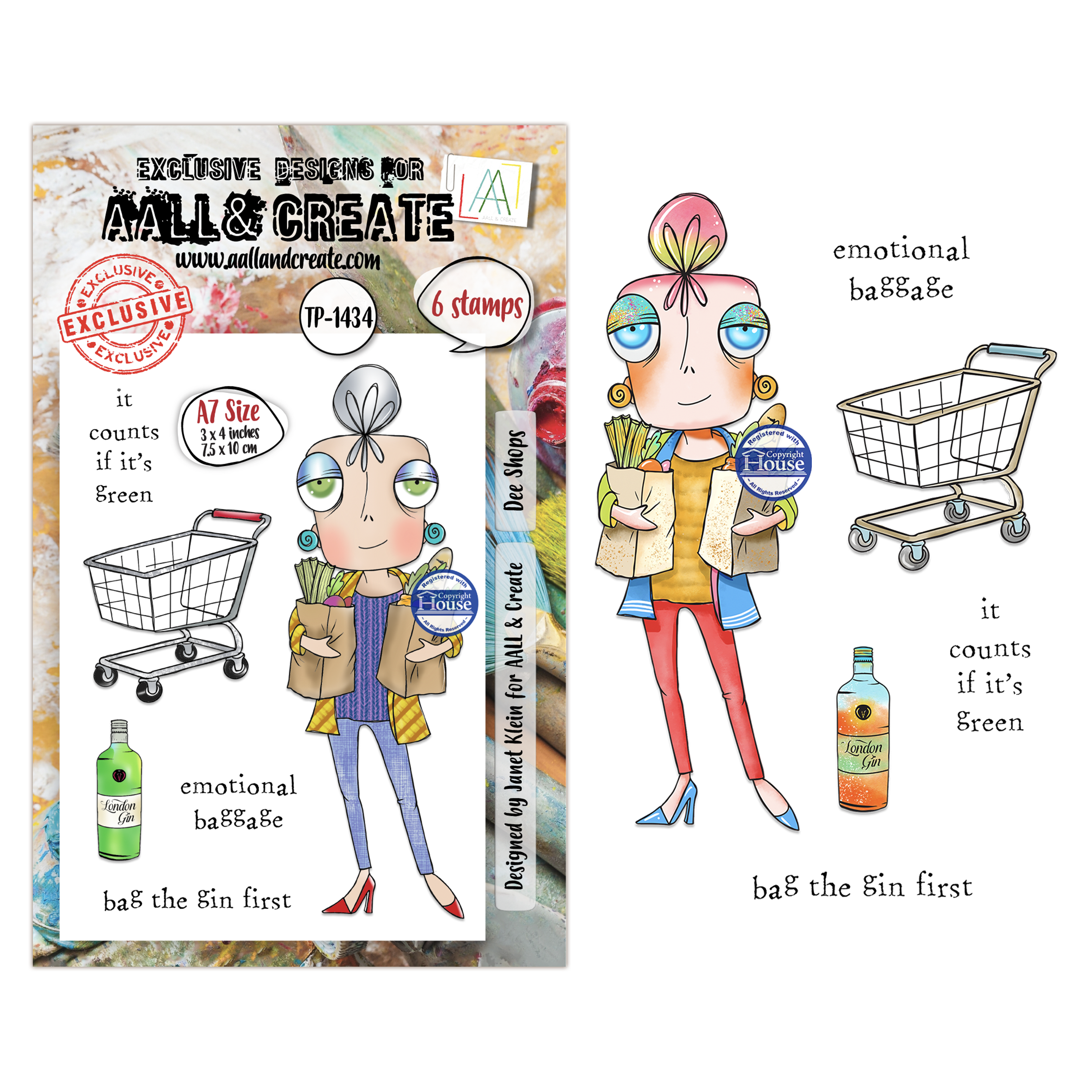 AALL and Create - A7 - Stamp Set - Dee Shops