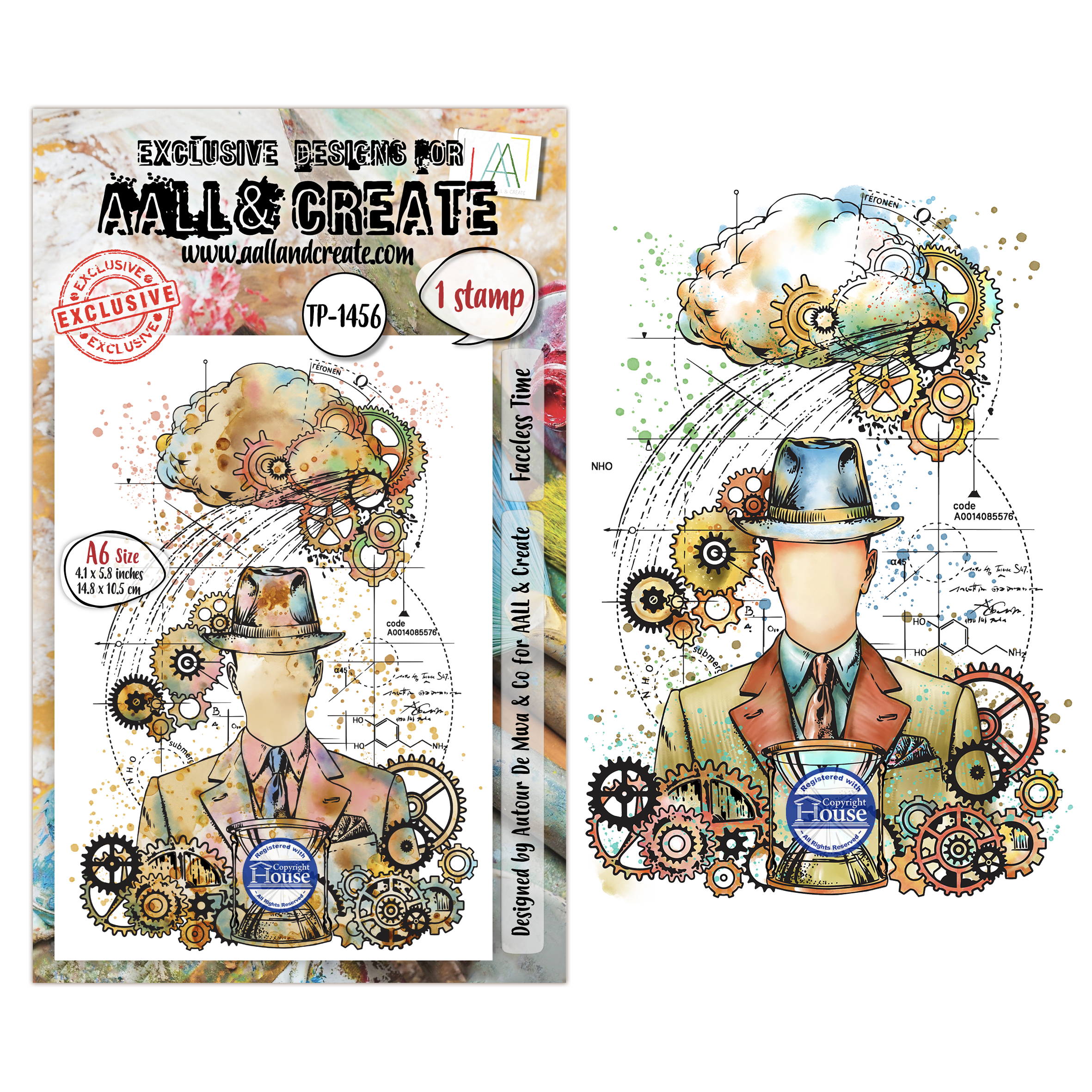 AALL and Create - A6 - Stamp Set - Faceless Time