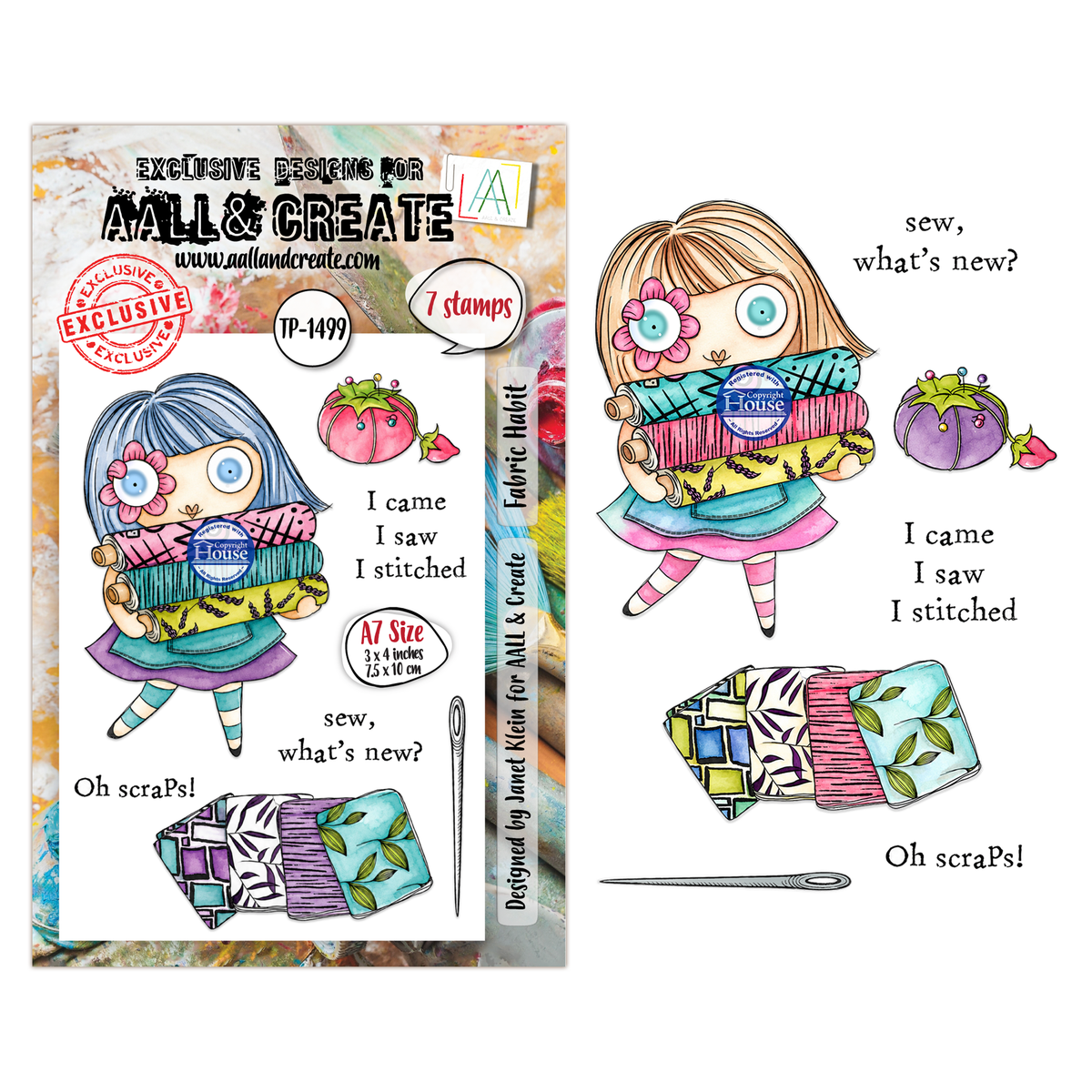 AALL and Create - A7 Stamp Set - Fabric Habit
