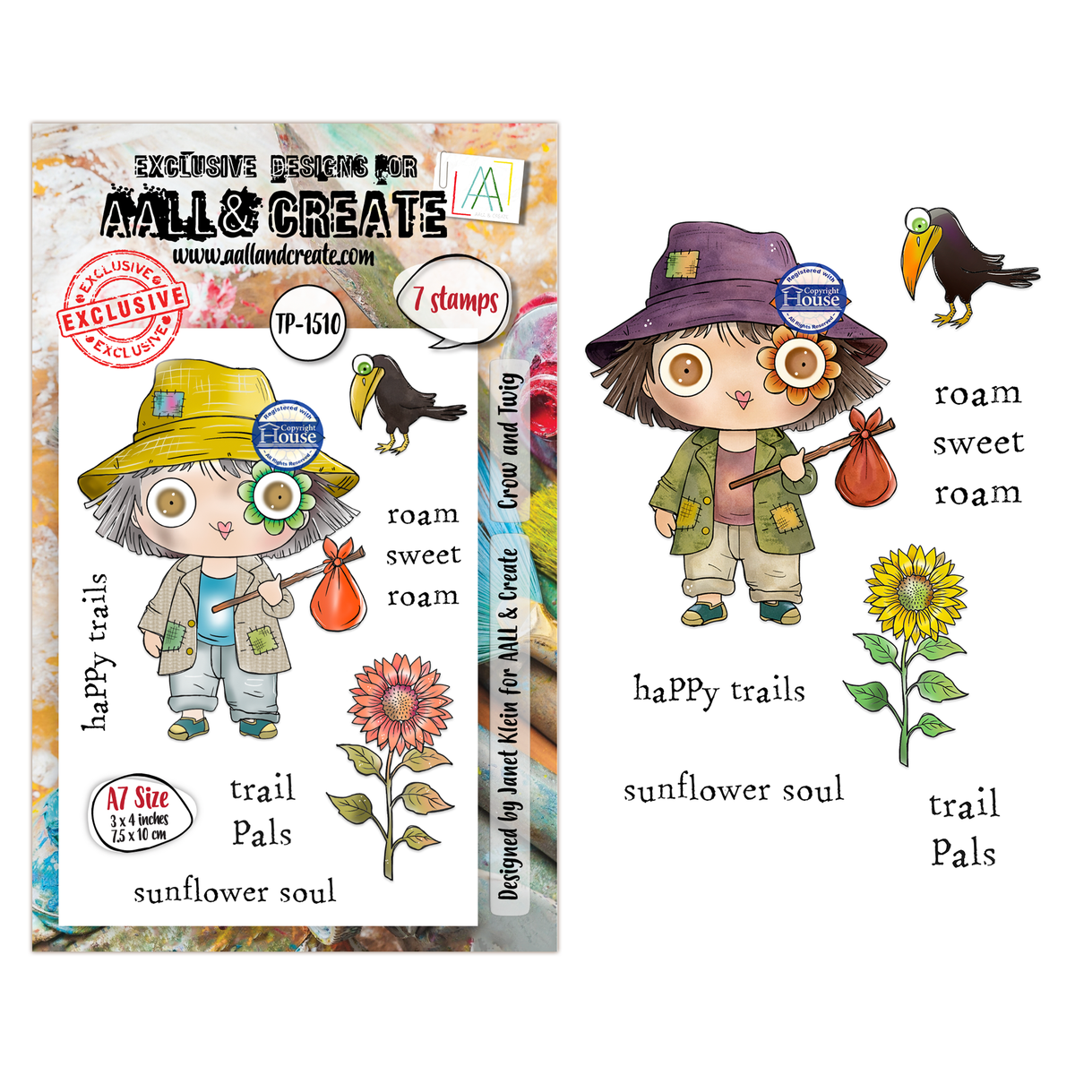 AALL and Create - A7 Stamp Set - Crow and Twig