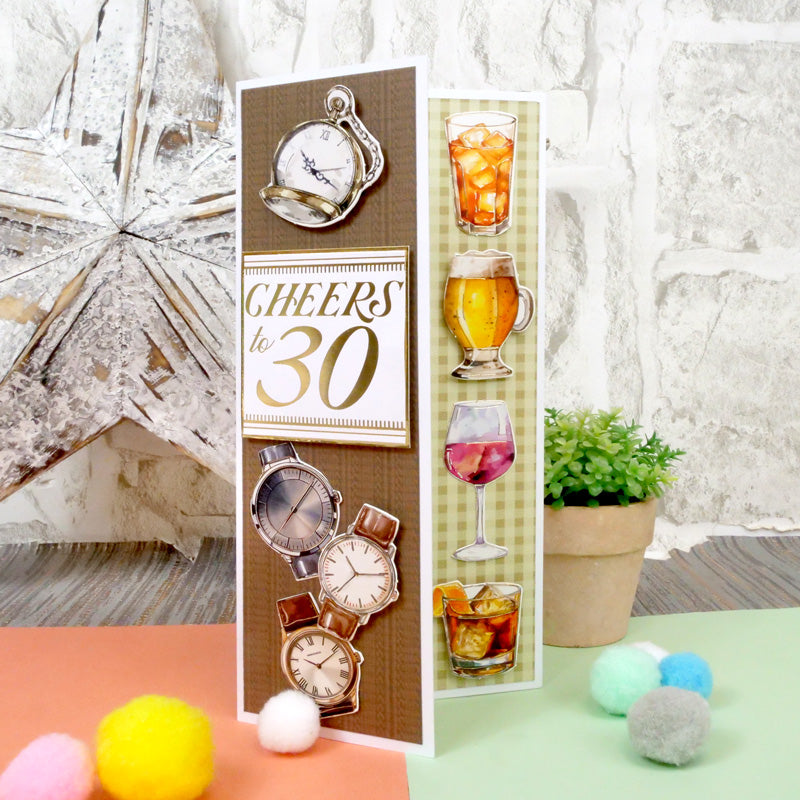 Trim Me! Foiled Insert Pad - Birthday Milestones - Gold