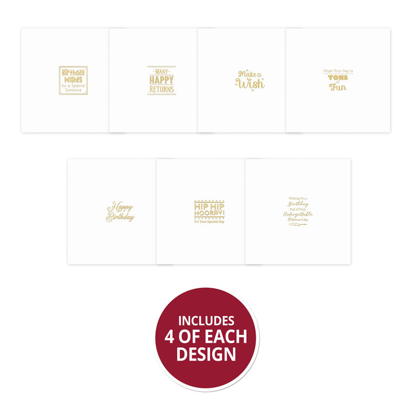 Trim Me! Foiled Insert Pad - Many Happy Returns - Gold