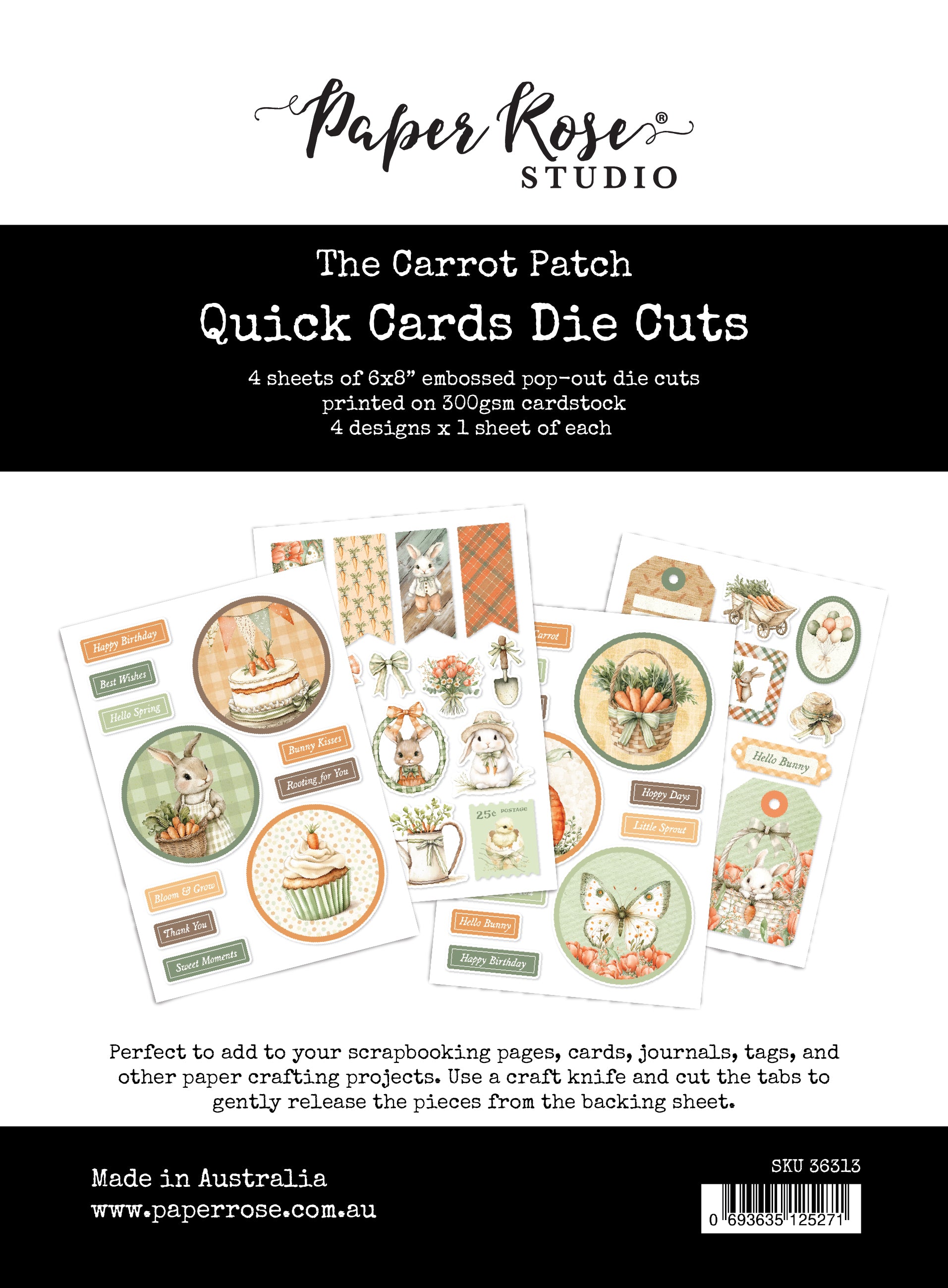 The Carrot Patch 6x8" Quick Cards Die Cuts 36313