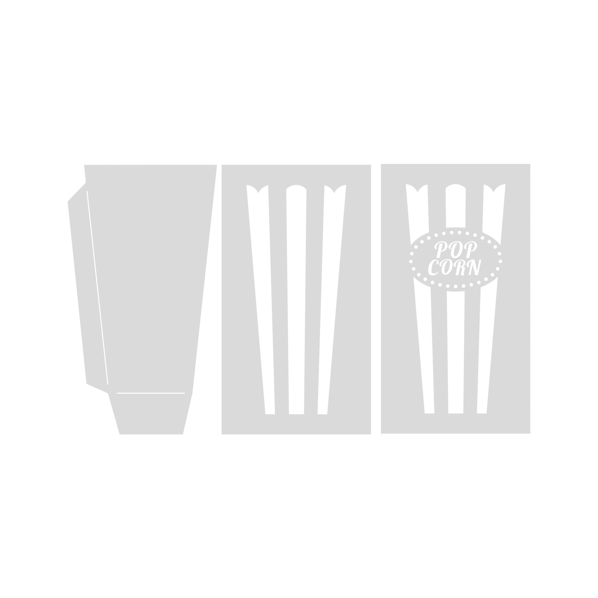 Vintage Carnival Stencil & Die Set - Popcorn Treat Box