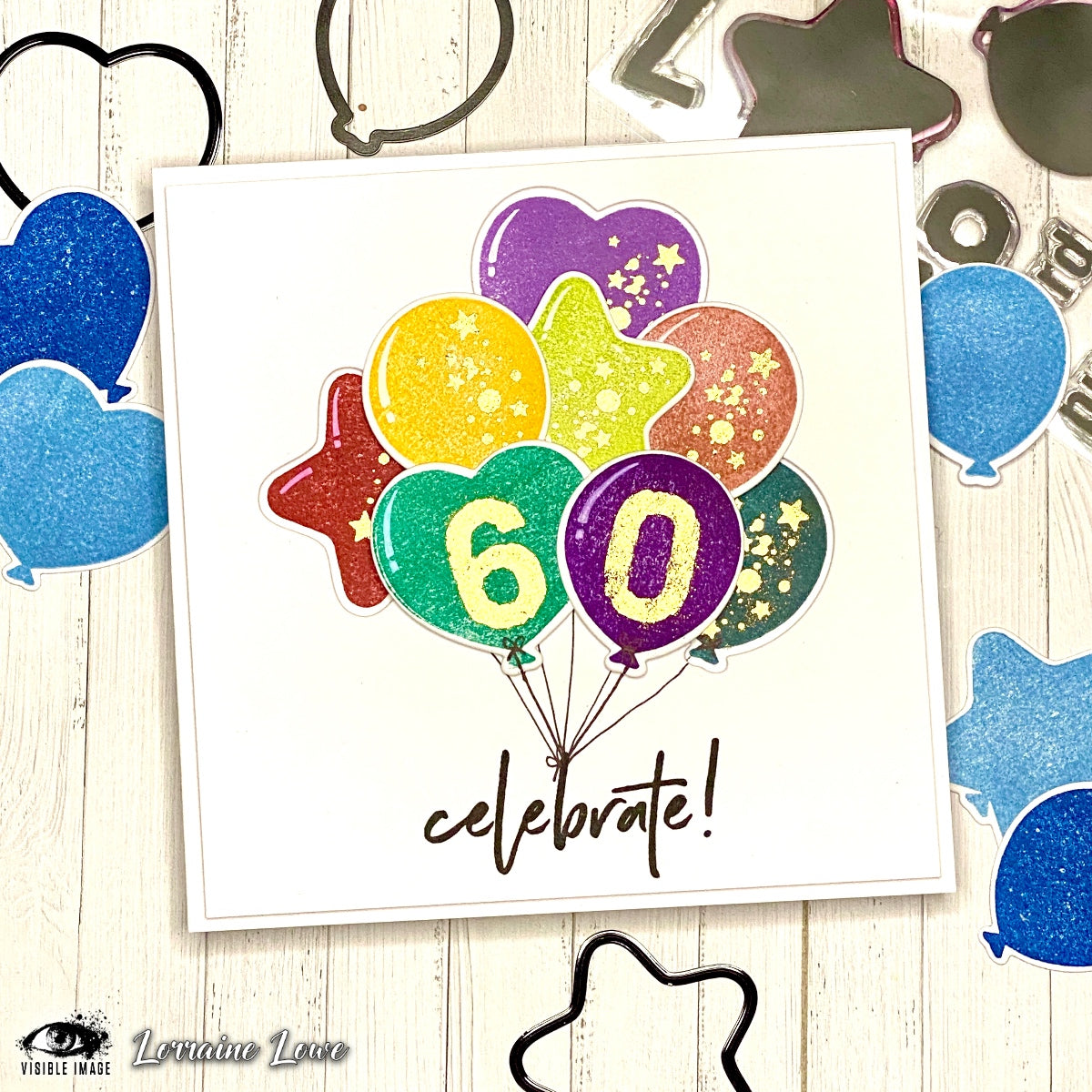 Visible Image Birthday Balloons - A6 Stamp Set