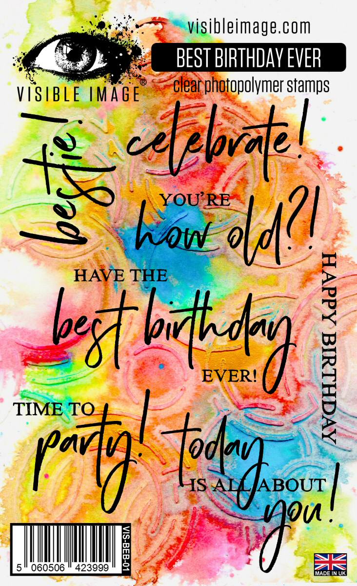 Visible Image Best Birthday Ever - A6 Stamp Set