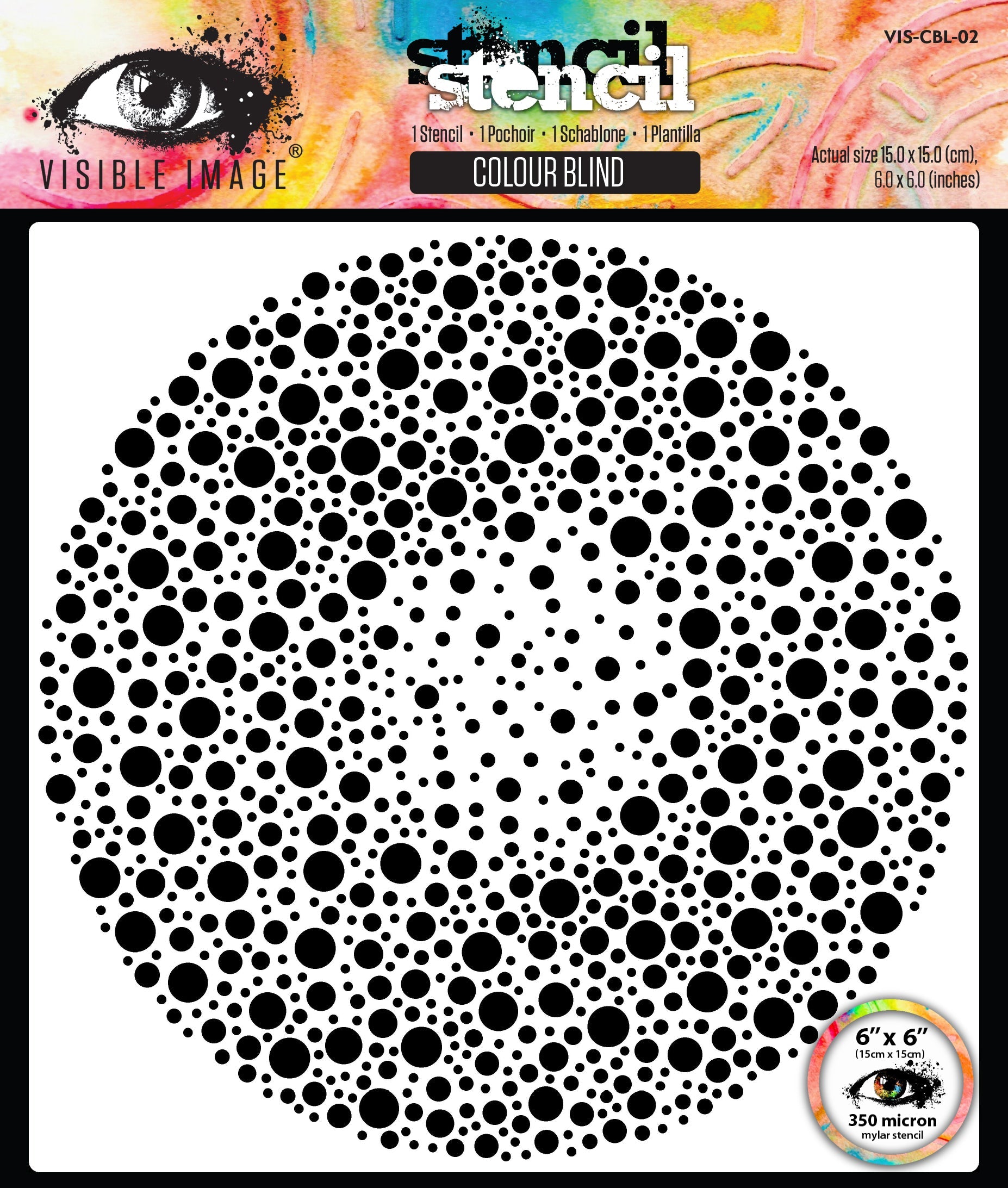 Visible Image Colour Blind 6in x 6in Stencil