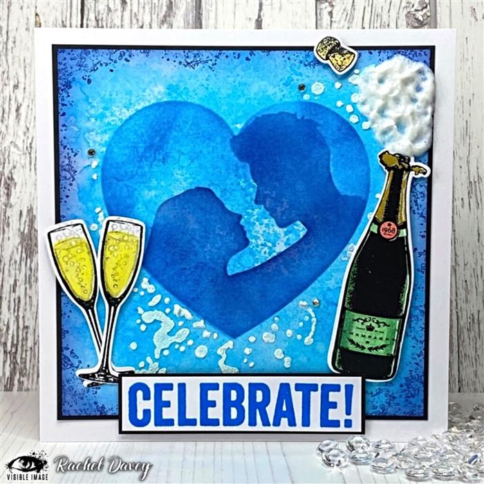 Visible Image Heart Ink Stencil - 6 x 6