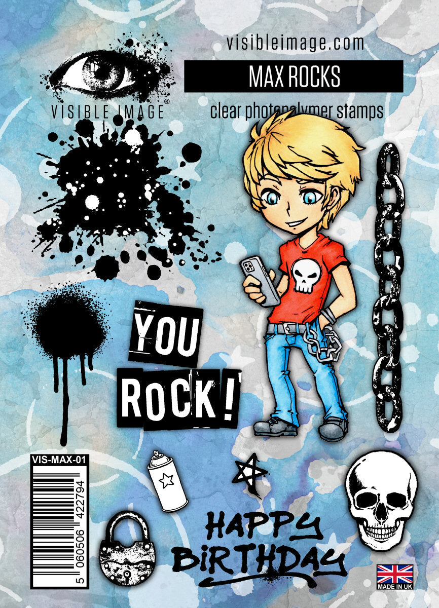 Visible Image Max Rocks - A6 Stamp Set