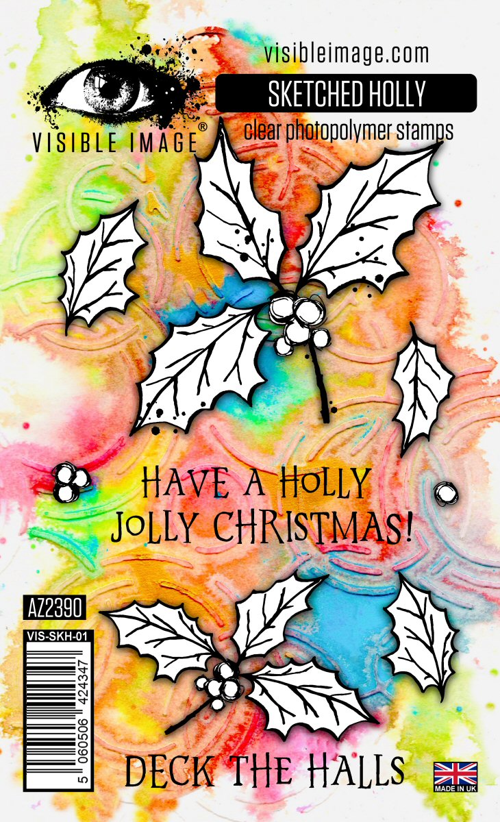 Visible Image Sketched Holly - A6 Stamp Set