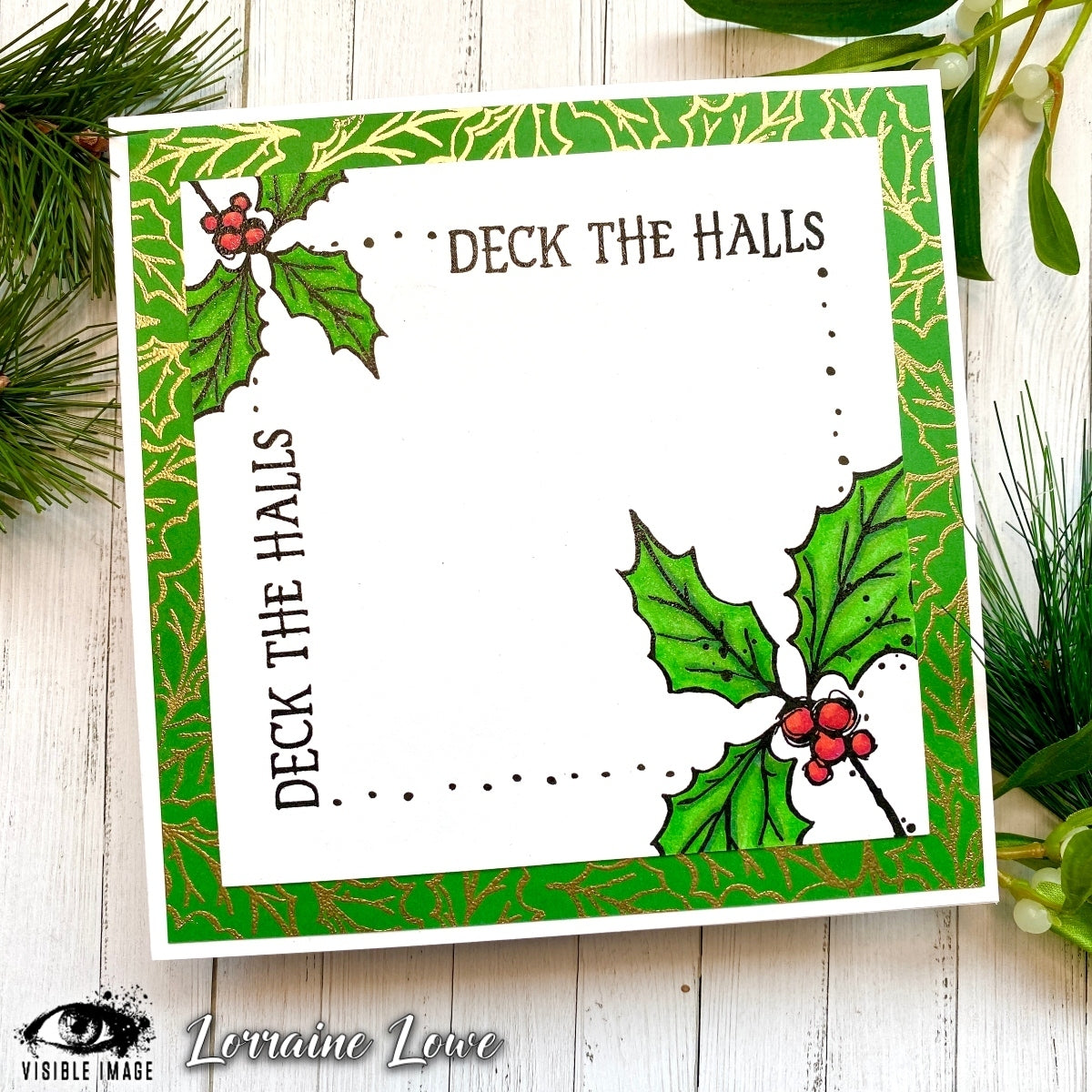 Visible Image Sketched Holly - A6 Stamp Set