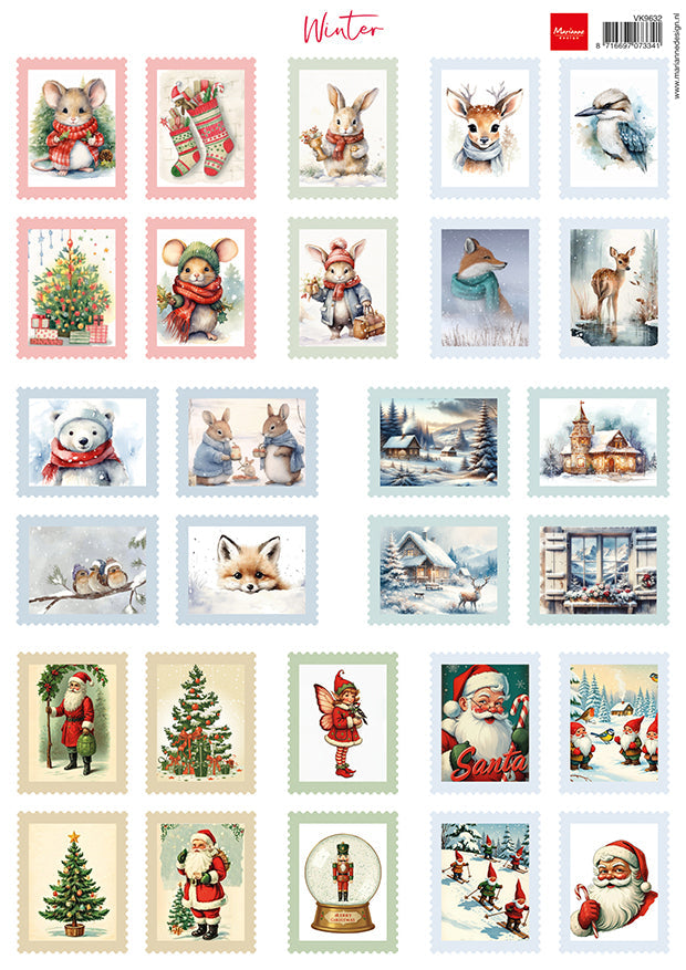 Marianne Design A4 Cutting Sheet - Stamps - Winter