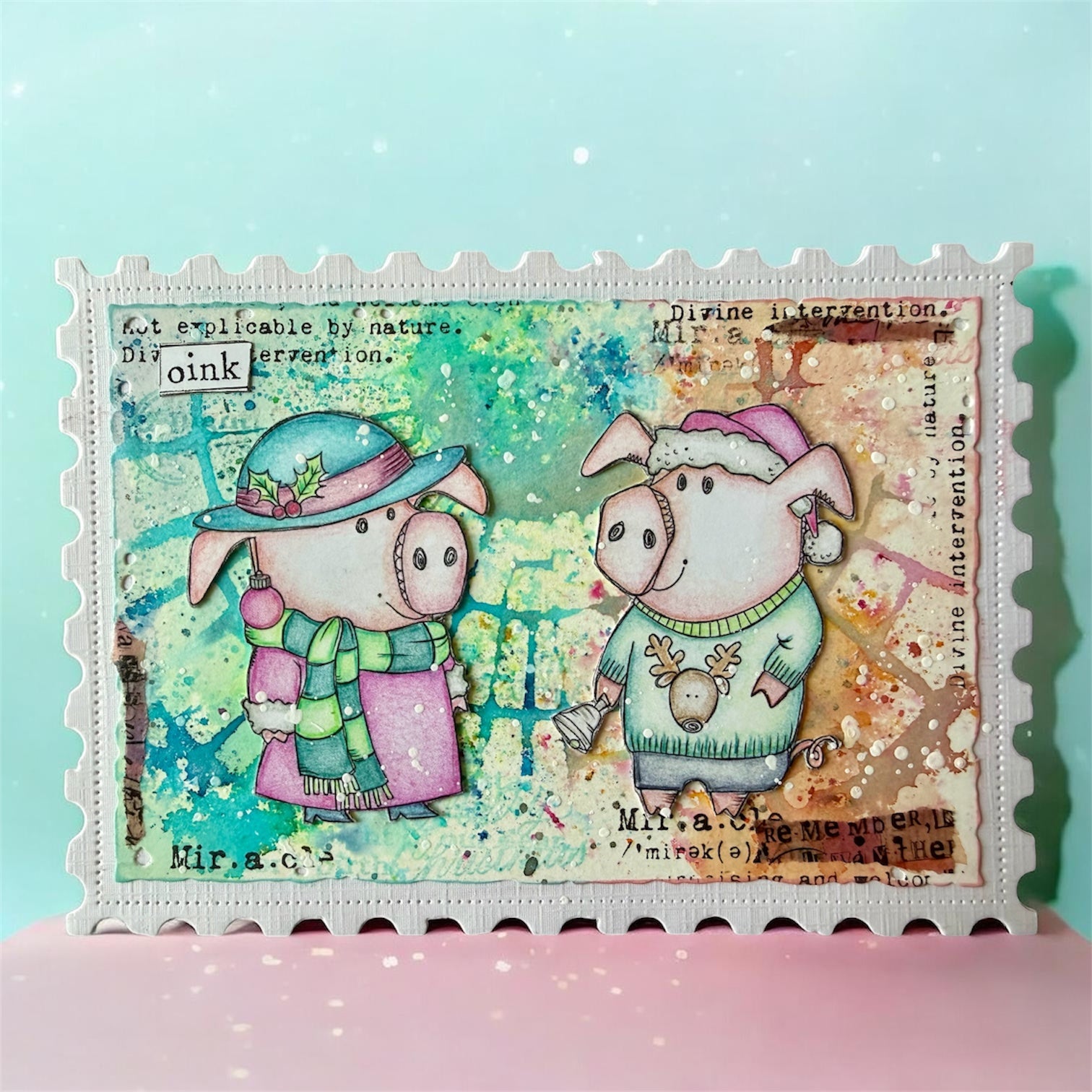 AALL and Create - A7 Stamp Set - Holiday Pigs