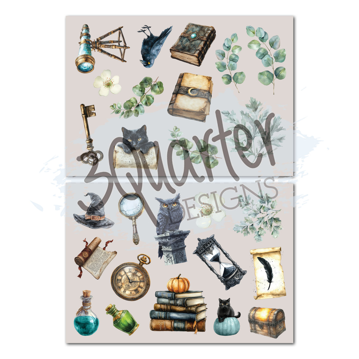 3Quarter Designs Wand Academy 8x8 Paper Pack & Diecuts Set