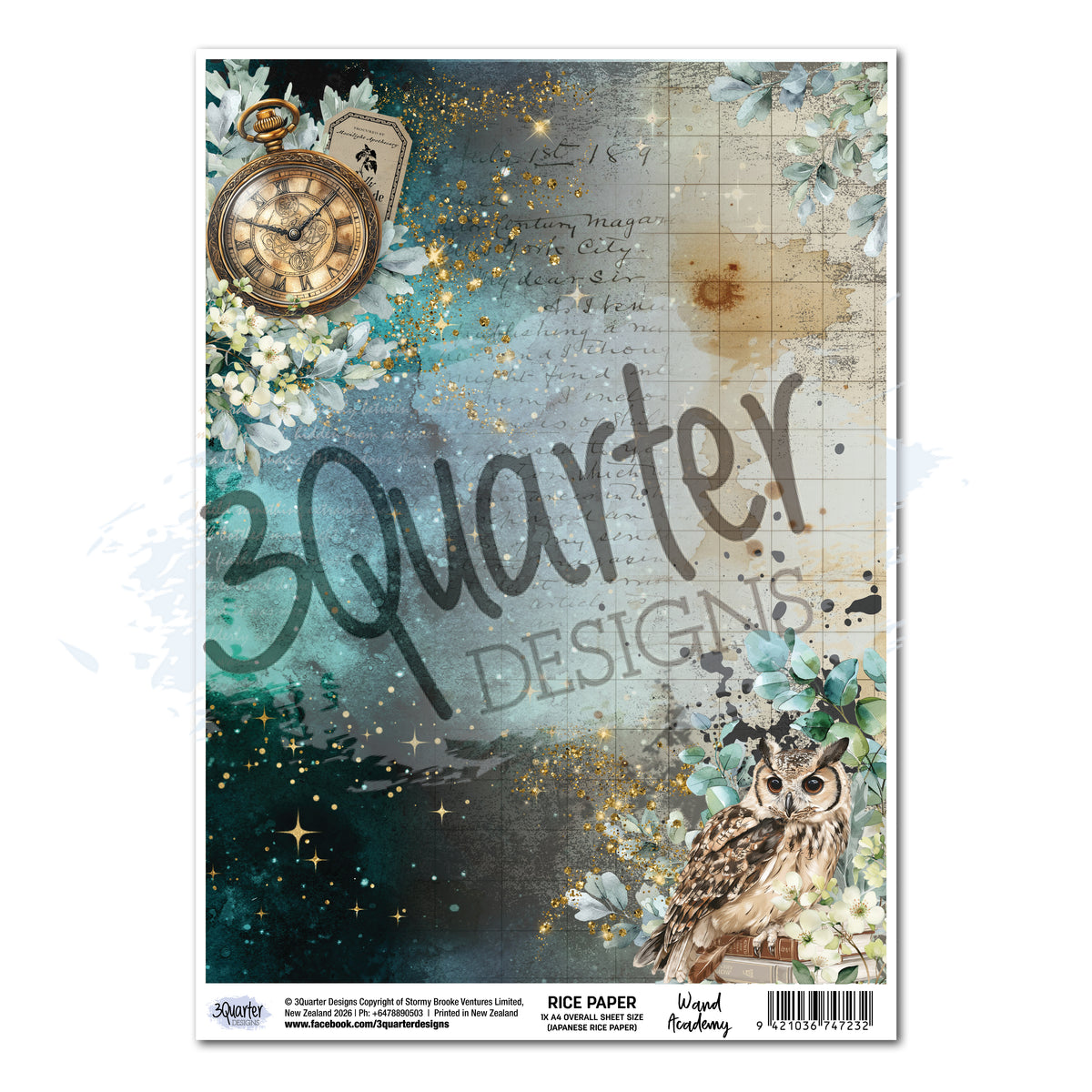 3Quarter Designs Wand Academy - A4 Rice Paper - 3 Sheets