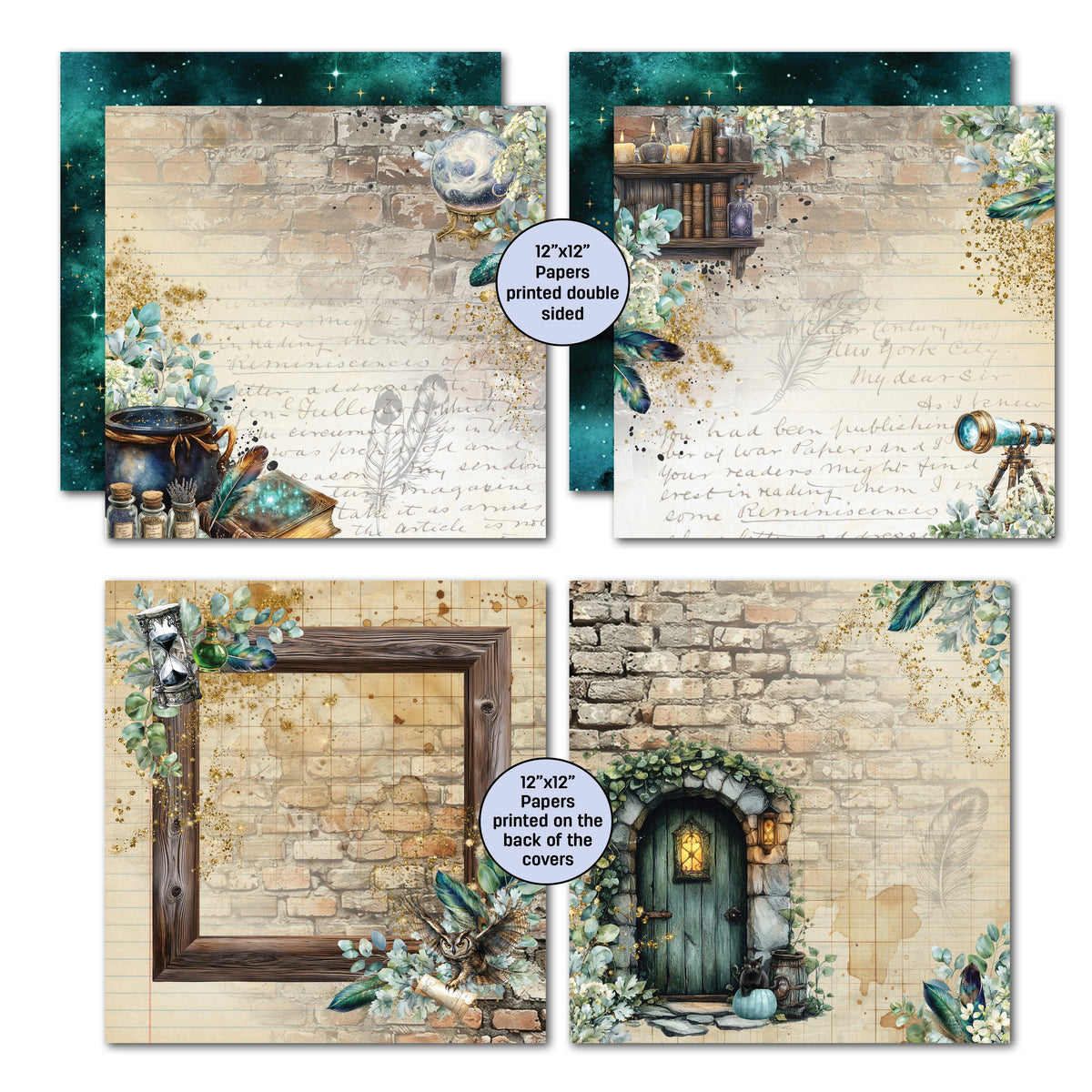 3Quarter Designs Wand Academy 12x12 Designer Paper & Diecuts Set