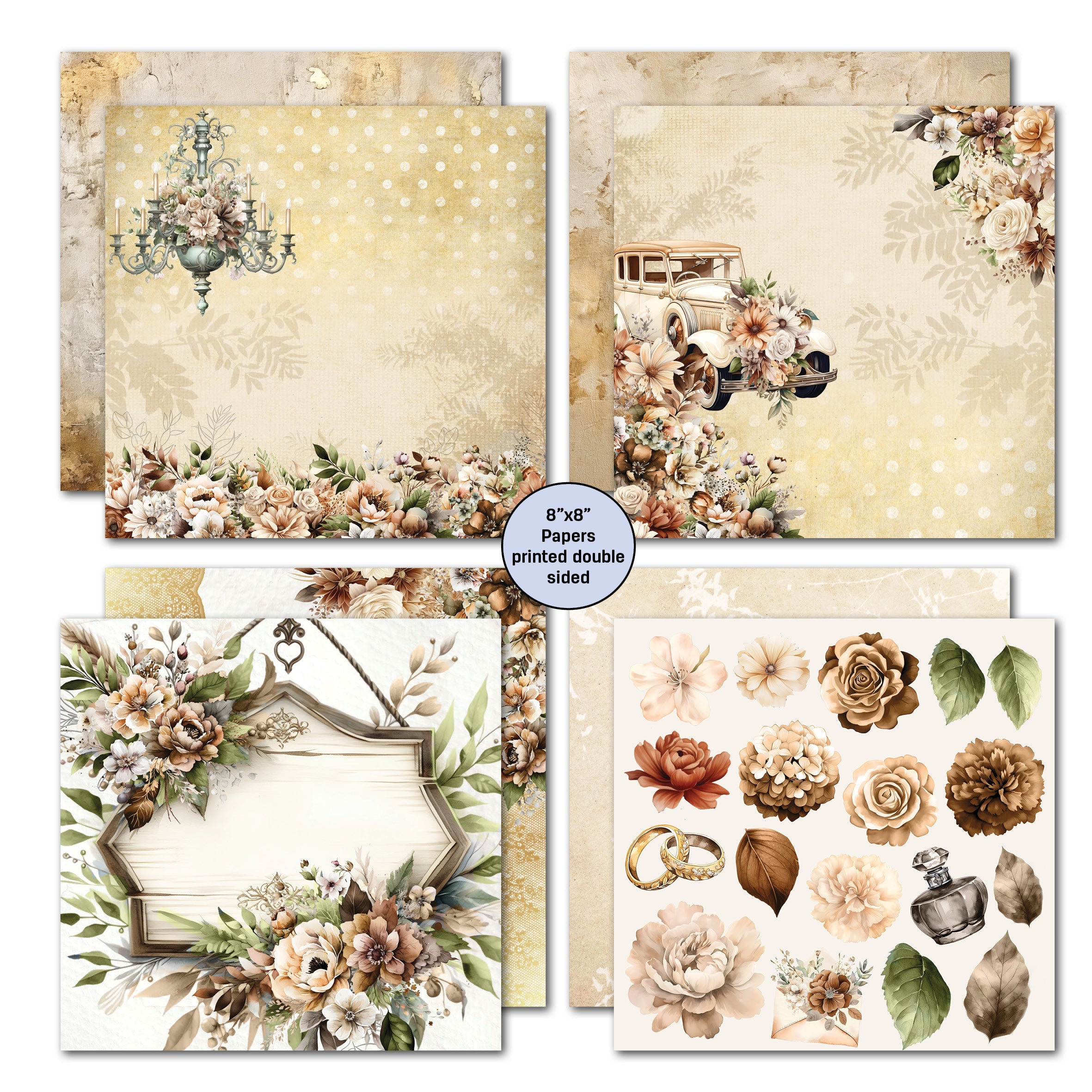 3Quarter Designs Wedded Bliss 8x8 Paper Pack