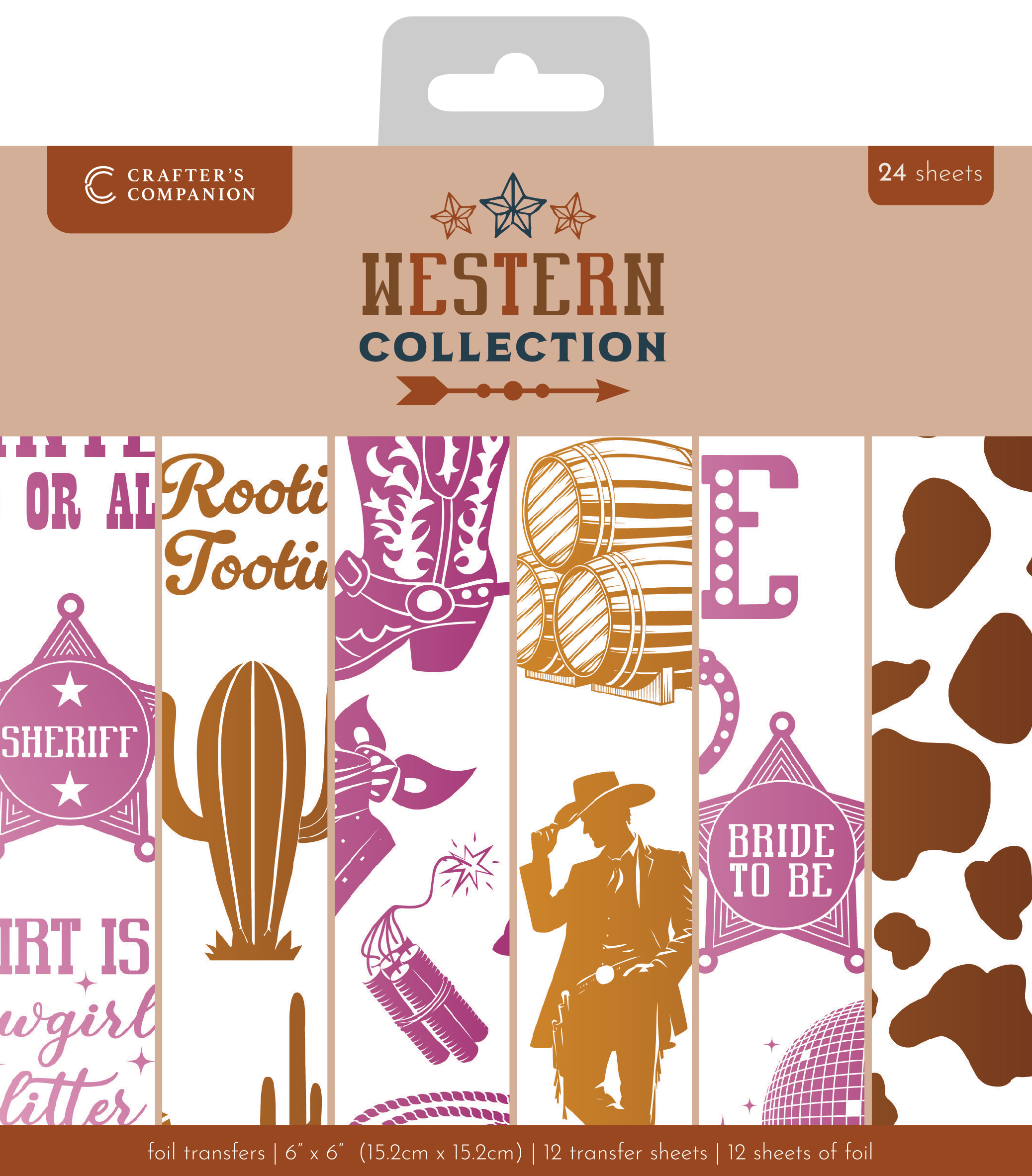 Western Collection 6”x6” Foil Transfers