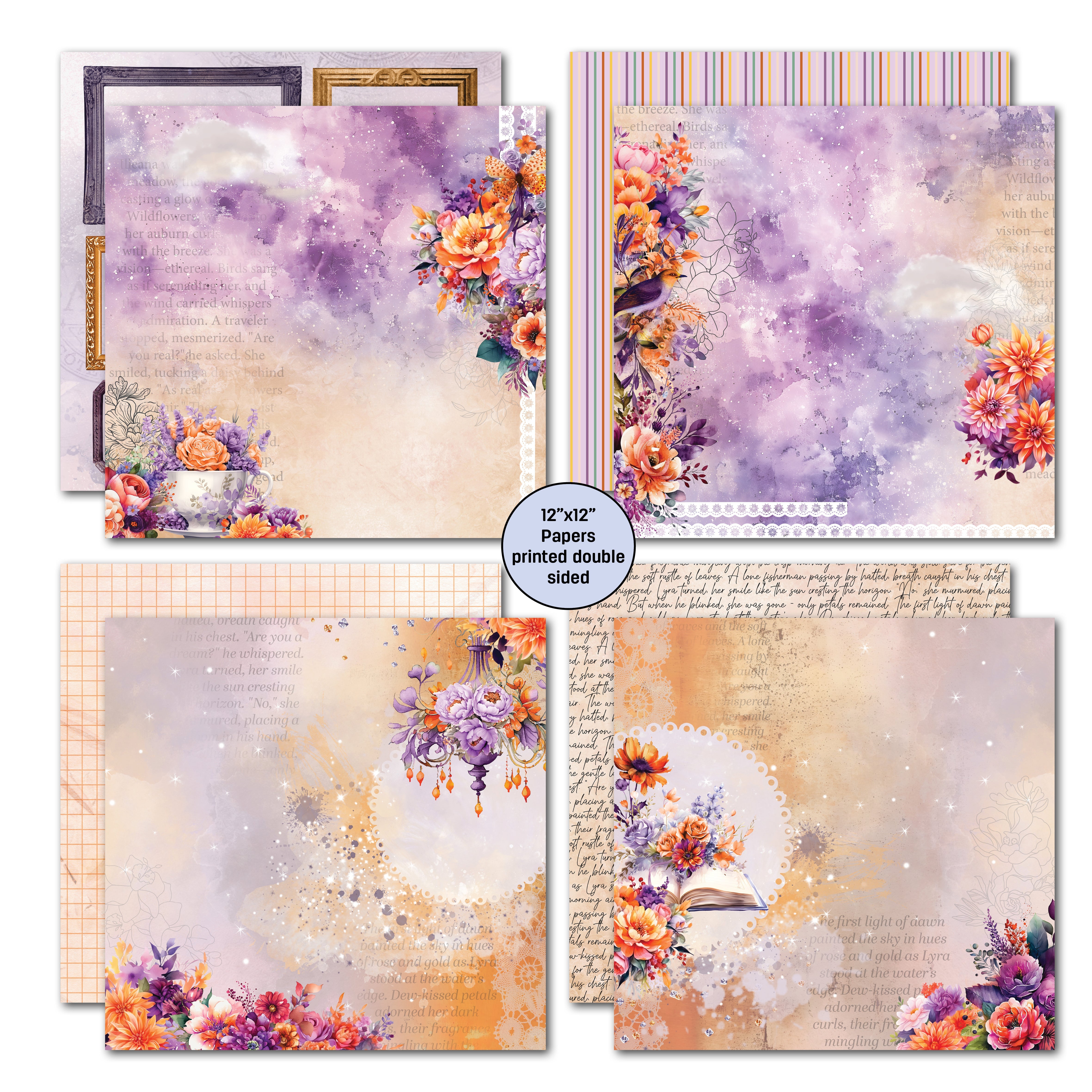 3Quarter Designs Dawns Glow 12x12 Design Paper & Diecuts Set
