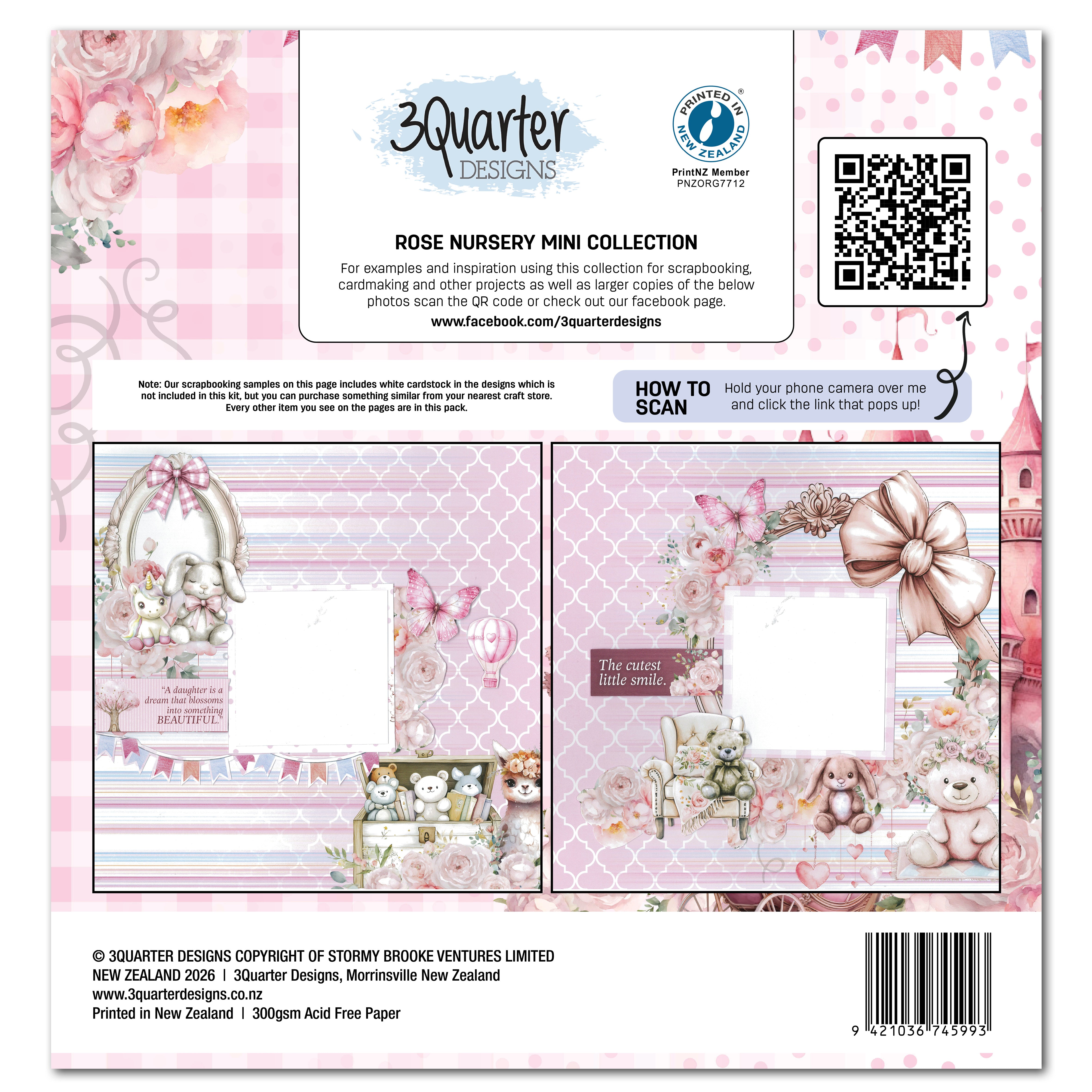 3Quarter Designs Rose Nursery Mini 12x12 Collection