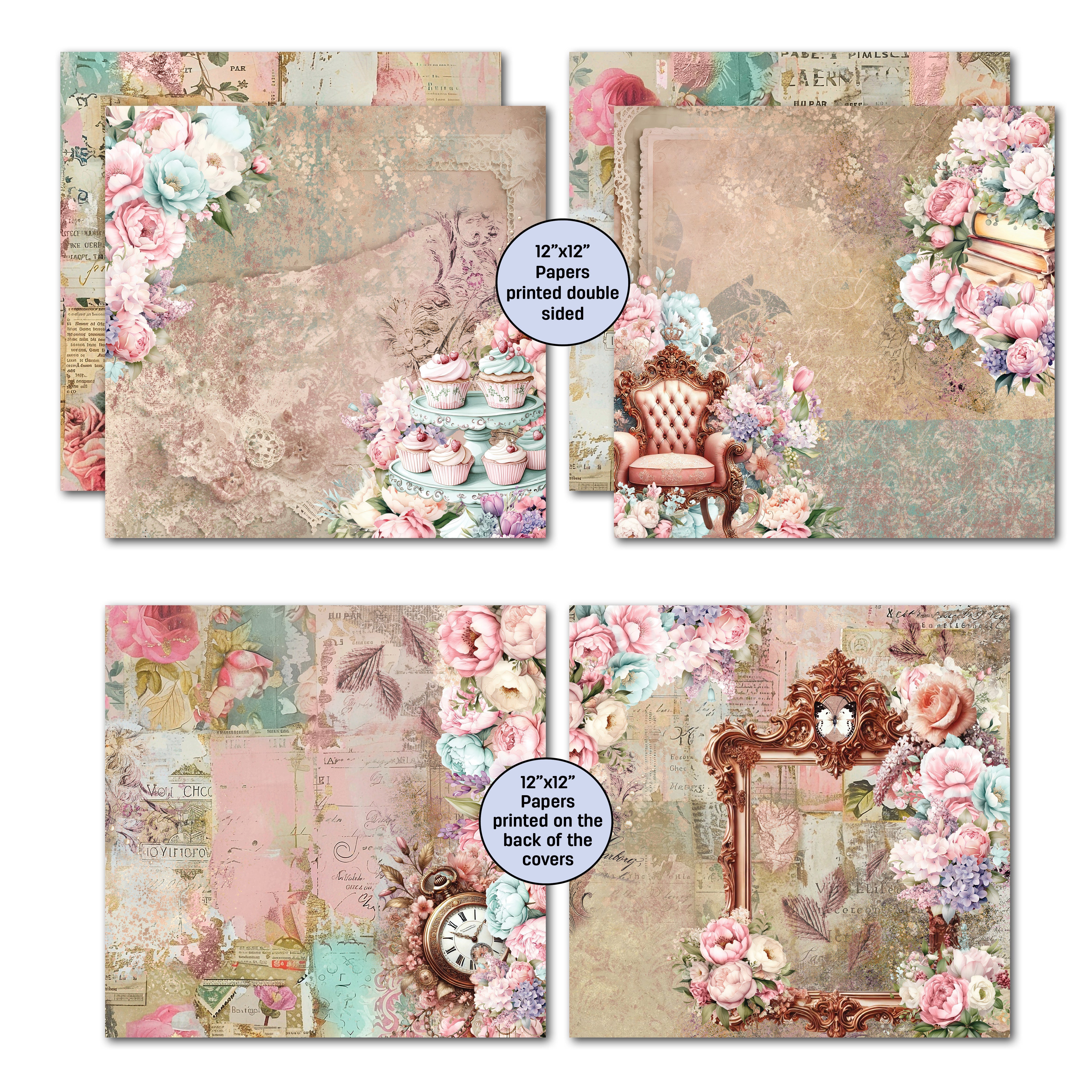 3Quarter Designs Positivi-Tea 12x12 Design Paper & Diecuts Set