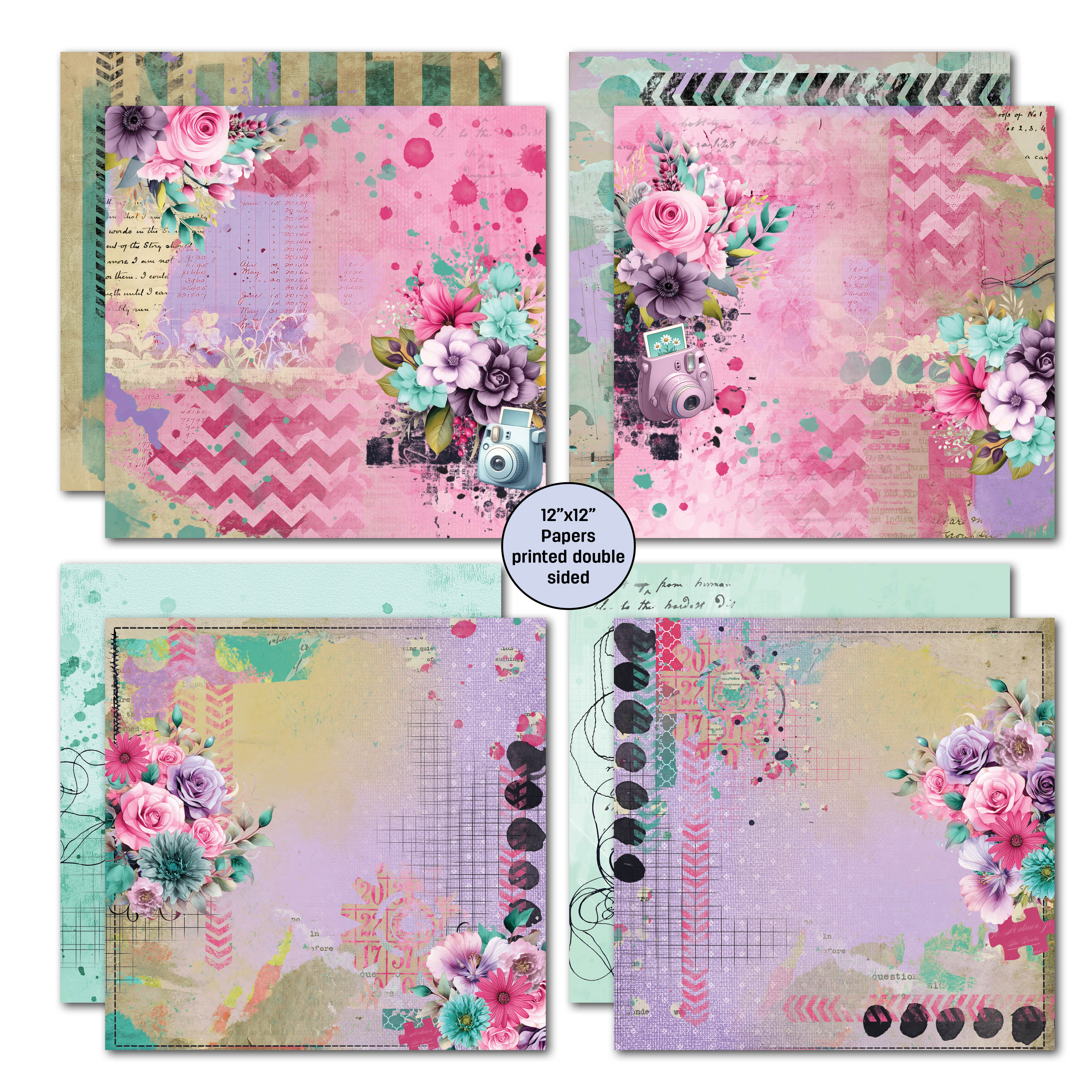 3Quarter Designs Teenage Dream 12x12 Design Paper & Diecuts Set