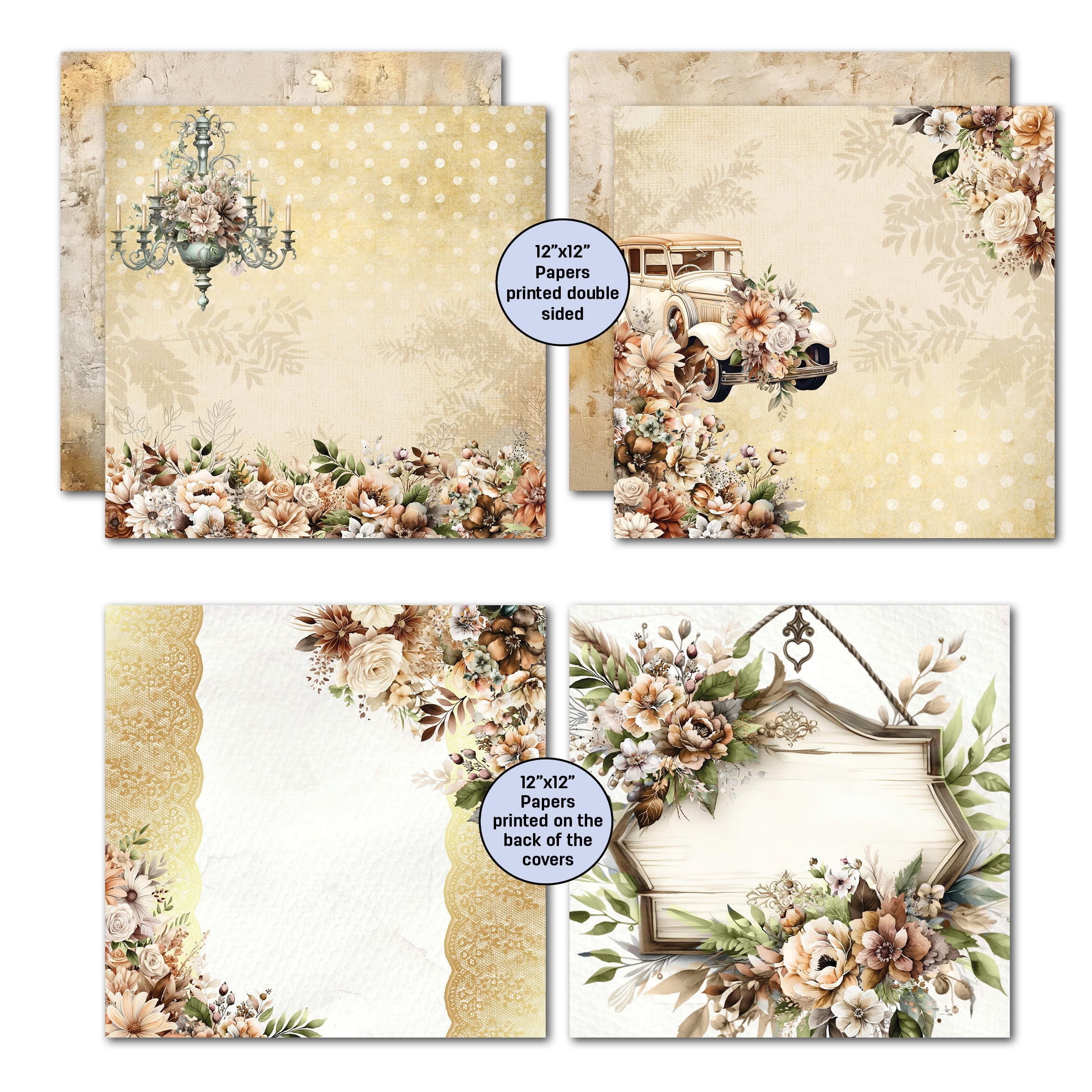 3Quarter Designs Wedded Bliss 12x12 Design Paper & Diecuts Set
