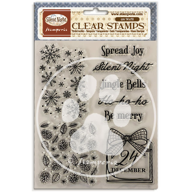 Decorative Acrylic Stamp Design For Art And Craft cm 14x18 - Silent Night