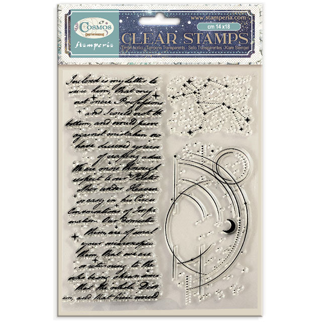 Decorative Acrylic Stamp Design For Art And Craft cm 14x18 - Cosmos