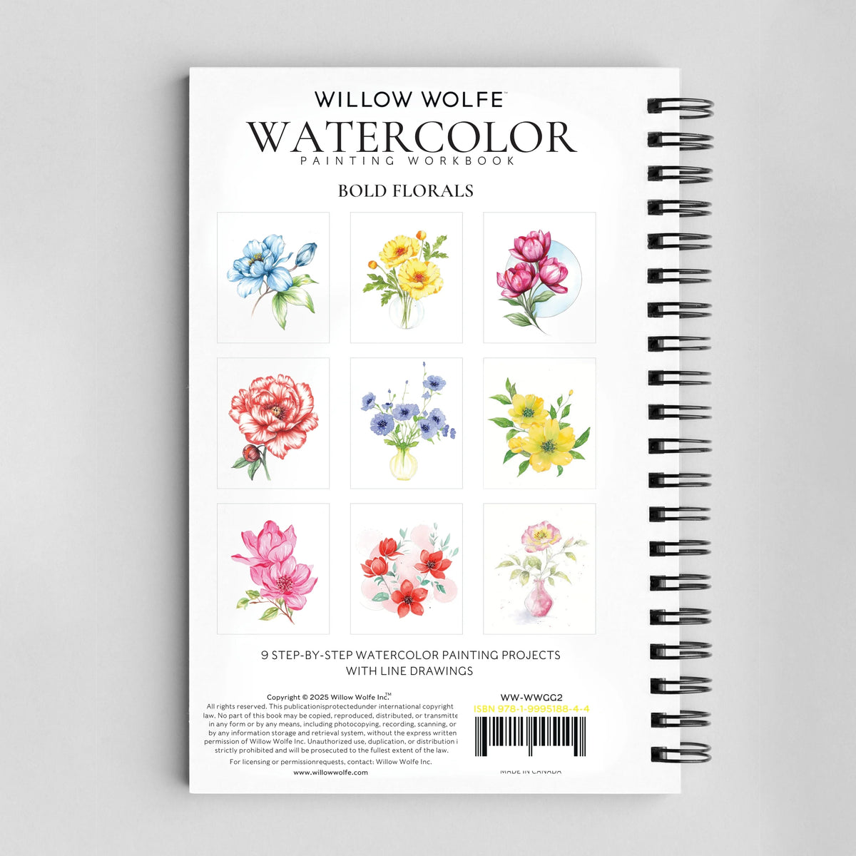 Willow Wolfe - Watercolor Workbook: Bold Florals by Willow & Nya Wolfe