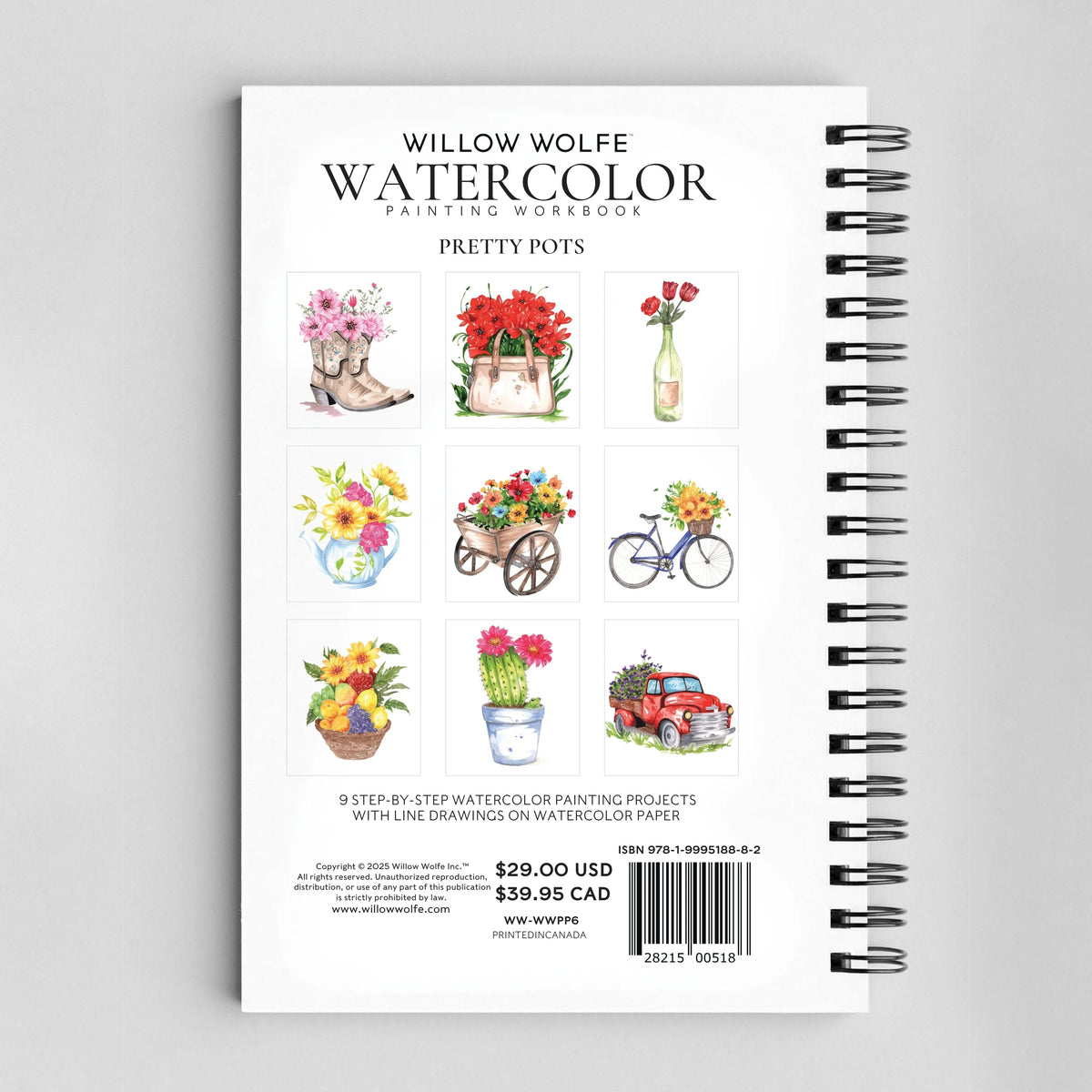 Willow Wolfe - Watercolor Workbook: Pretty Pots by Willow Wolfe