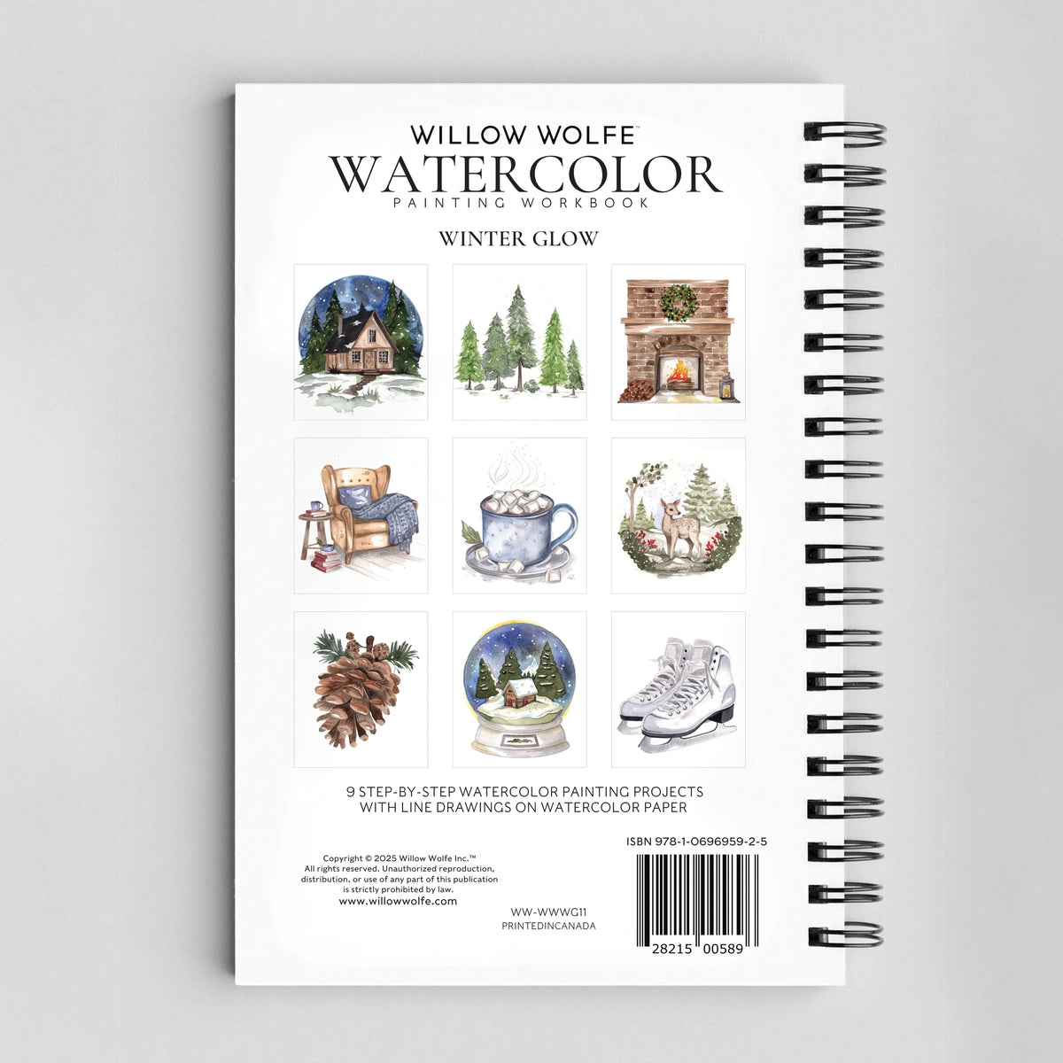 Willow Wolfe - Watercolor Workbook: Winter Glow by Willow & Nya Wolfe