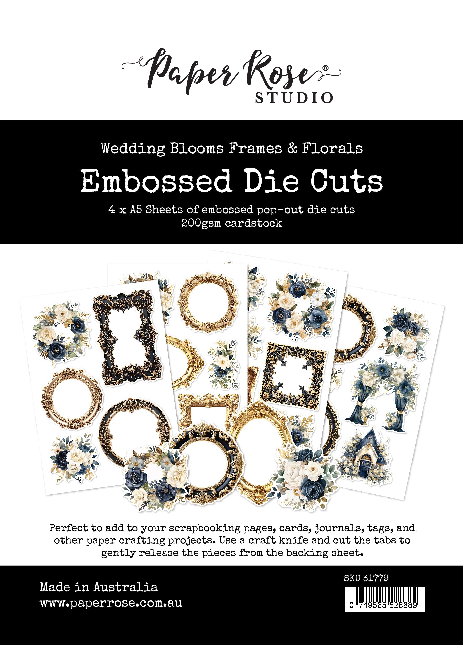 Wedding Blooms Frames & Florals Embossed Die Cuts 31779