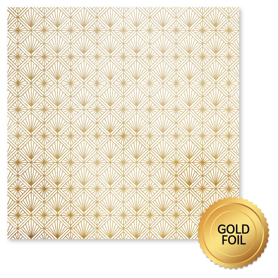 Wedding Joy Foil Gold B 12 x 12 Paper (6 pc Bulk Pack) 34515