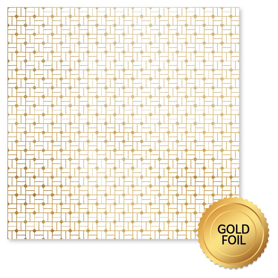 Wedding Joy Foil Gold E 12 x 12 Paper (6 pc Bulk Pack) 34524