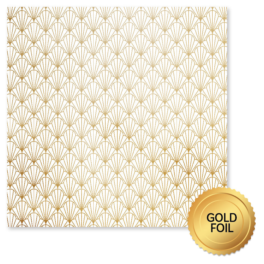 Wedding Joy Foil Gold F 12 x 12 Paper (6 pc Bulk Pack) 34527