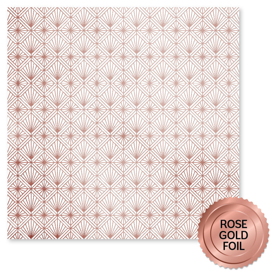 Wedding Joy Foil Rose Gold B 12 x 12 Paper (6 pc Bulk Pack) 34563