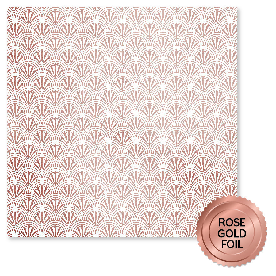 Wedding Joy Foil Rose Gold D 12 x 12 Paper (6 pc Bulk Pack) 34569