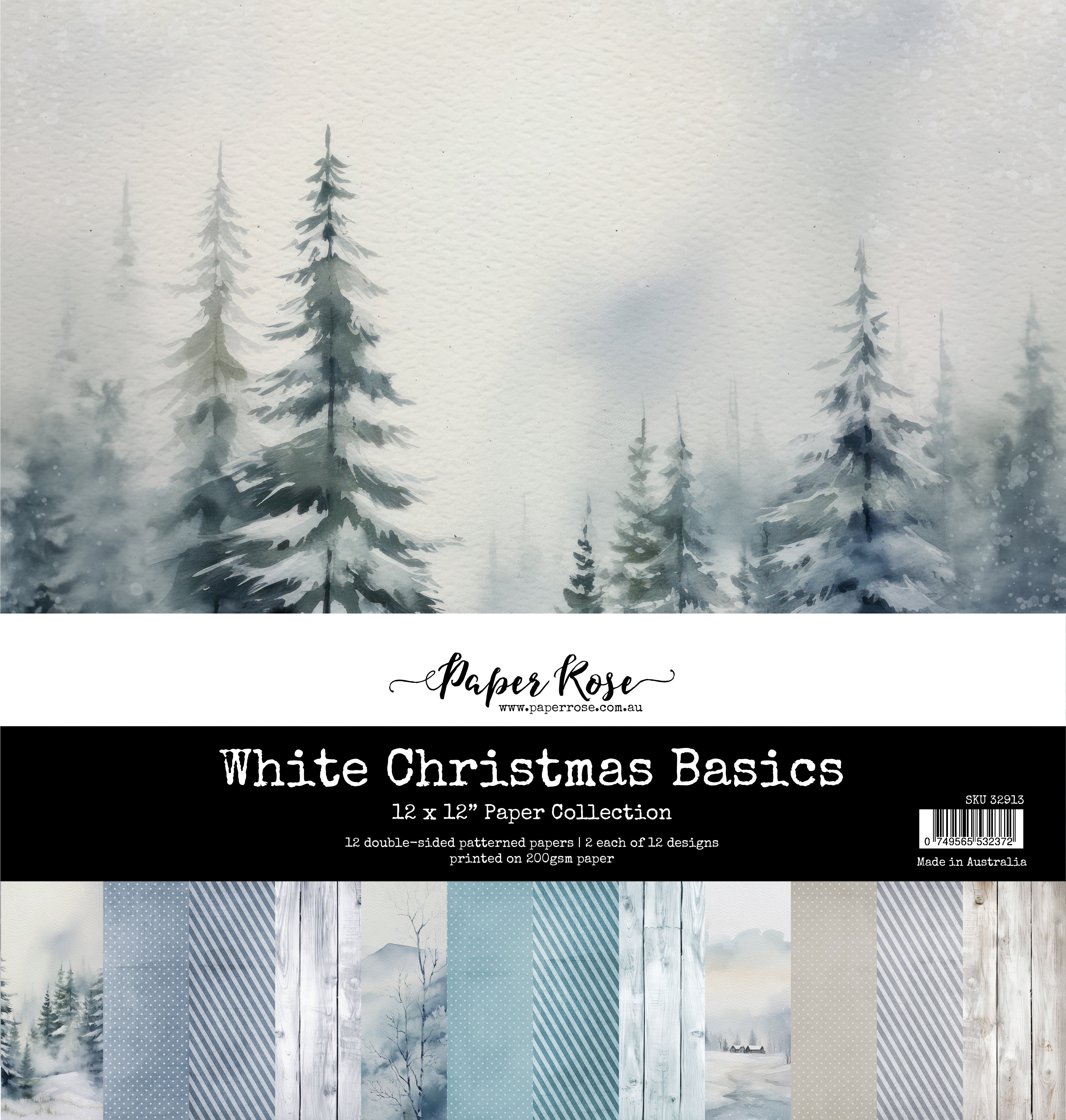 White Christmas Basics 12x12 Paper Collection 32913