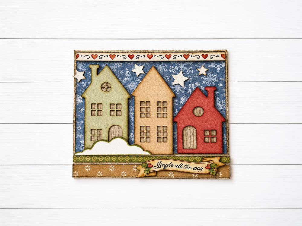 Scrapbooking Printed Pad For Art And Craft 10 Sheets cm 20.3x20.3 (8"x8") Backgrounds - Silent Night