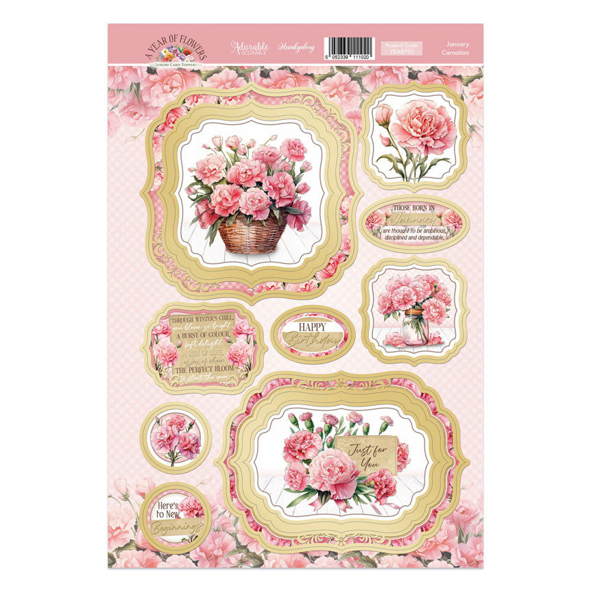 January - Carnation Luxury Topper Sheet