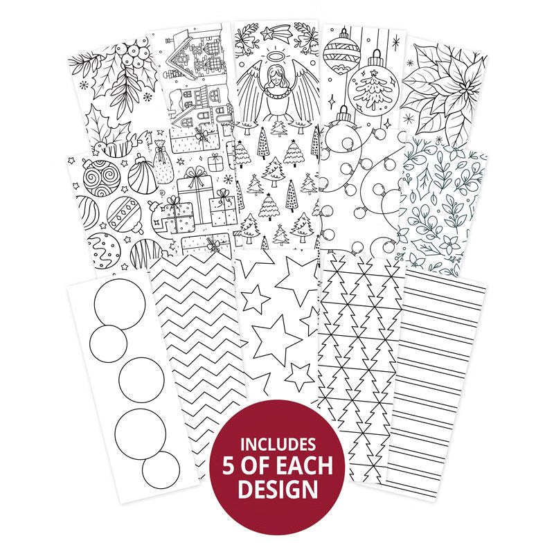 Christmas Colouring & Doodling Bookmarks