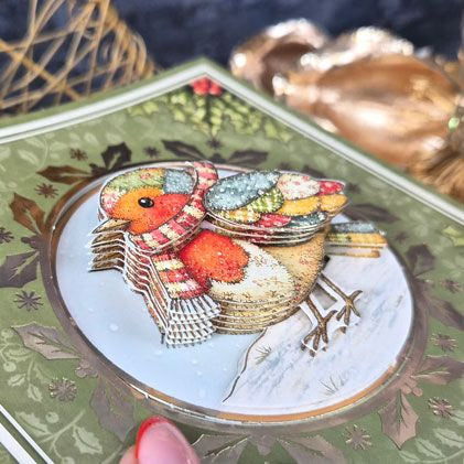 Delightful Patchwork Pals at Christmas Decoupage Card Kit