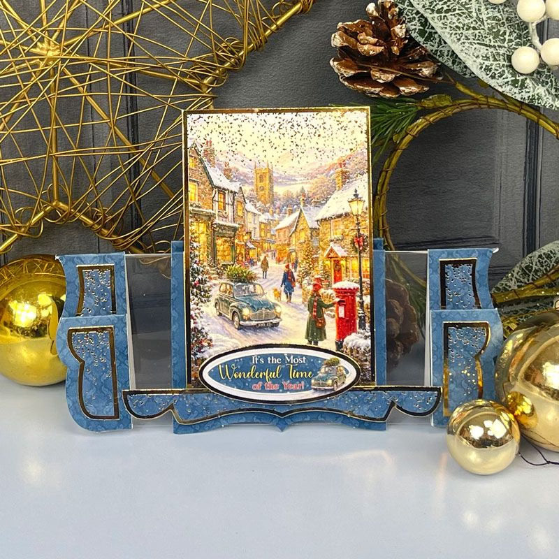 Christmas Centre-Stepper Cards - Rich Gold