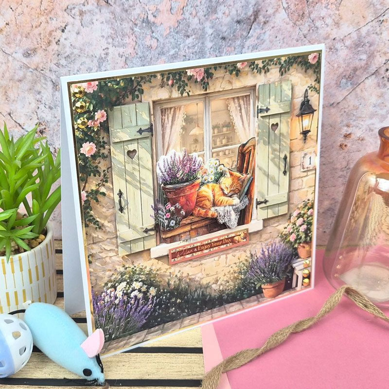 Ginger Tabby & Grey Tabby Decoupage Topper Sheet