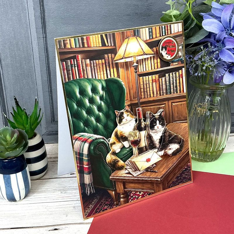 Tuxedo Cat & Black Cat Decoupage Topper Sheet