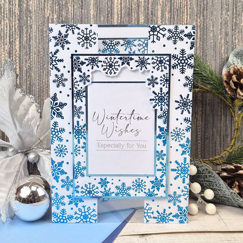 Snowflake Foiled Edge Card Blanks & Envelopes - A5