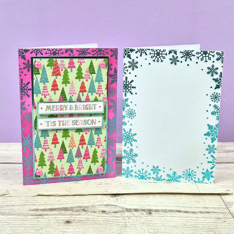 Snowflake Foiled Edge Card Blanks & Envelopes - A6