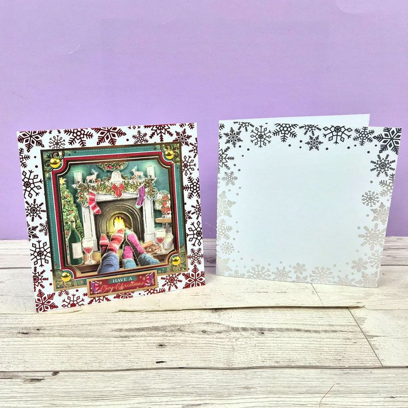 Snowflake Foiled Edge Card Blanks & Envelopes - 6" x 6"